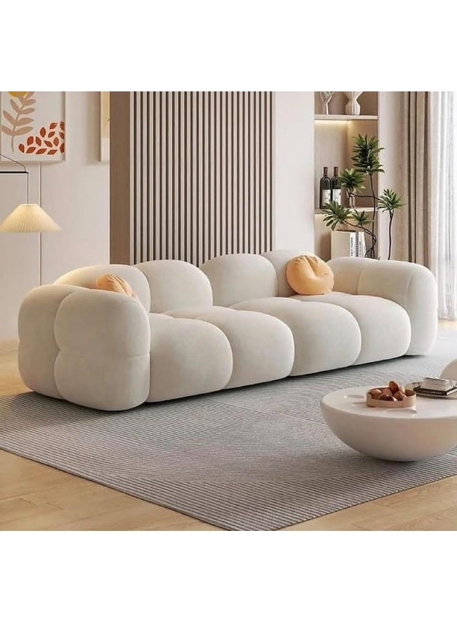 Zayn comforts Plush 3-Seater Velvet Bubble Cloud Sofa - Image 1