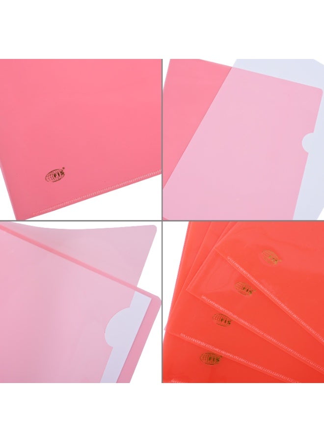 FIS Clear Folder, Size A4(210x297mm), Thickness 0.15mm, Plastic, Box of 100 Pieces, Transparent Red Color-FSCIE310RE/100 - Image 4