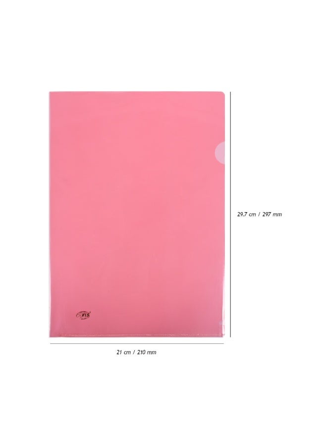 FIS Clear Folder, Size A4(210x297mm), Thickness 0.15mm, Plastic, Box of 100 Pieces, Transparent Red Color-FSCIE310RE/100 - Image 5