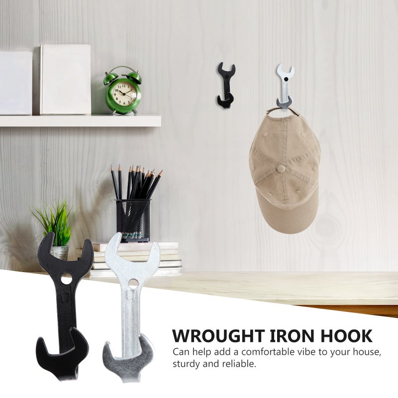 2PCS Retro Iron Art Hook American Type Industrial Style Hook Towel Clothing Hook - Image 5