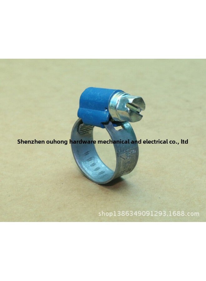 Sweden ABA Zinc Aluminum Carbon Alloy Steel S20 Blue Band Clamp Throat Hoop Pipe Clamp Air Pipe Pipe Pipe For Oil Pipe-Model:22-32