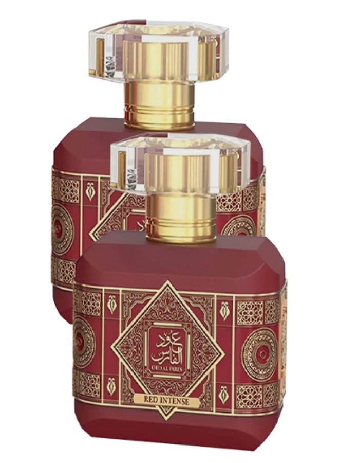 Al Fares 2 Pieces Oud Al Fares Red Intense Perfume For Women 100ml EDP - Image 1