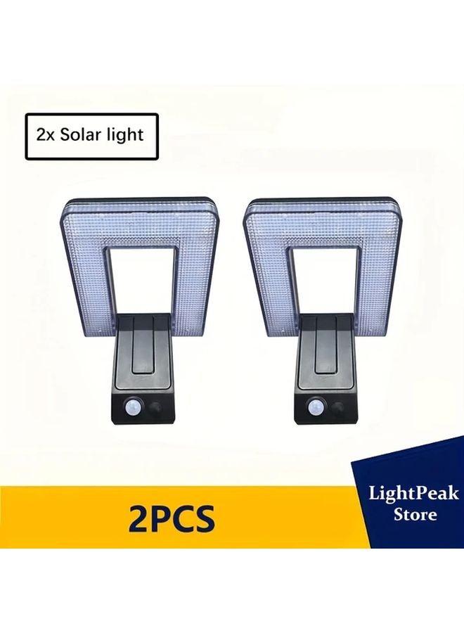 قطعتان من أضواء الحائط الشمسية ذات حساسية الحركة للخارج، إضاءة شارع ليد لحديقة المسار - Image 1