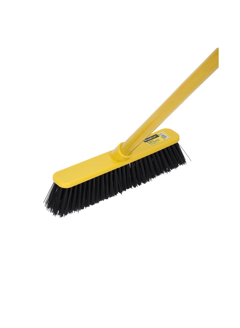 Royalford 29 cm Floor Broom with Long Wooden Handle- RF12834/ Large and Wide Head, Compatible with All Flooring Types - Image 4