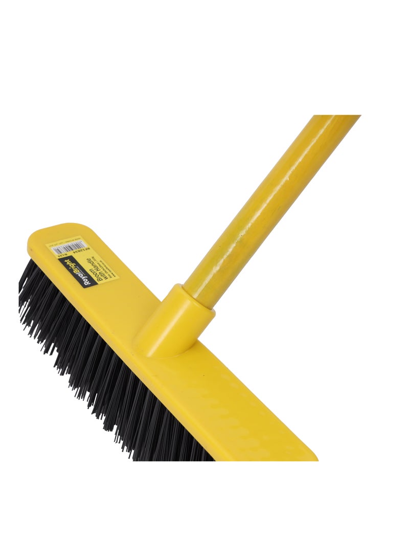 Royalford 29 cm Floor Broom with Long Wooden Handle- RF12834/ Large and Wide Head, Compatible with All Flooring Types - Image 5
