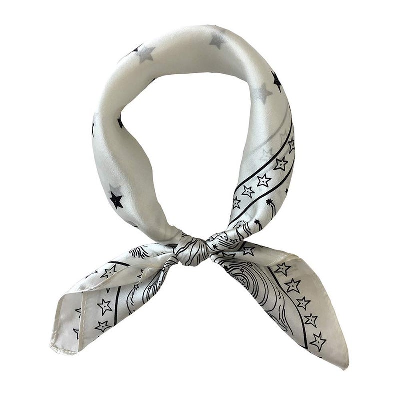 FONYVE 100% Mulberry Silk Scarfs for Women - Lightweight Square Satin Head Scarf - Small Silk Hair Scarf for Sleeping 21" x 21" - Image 1
