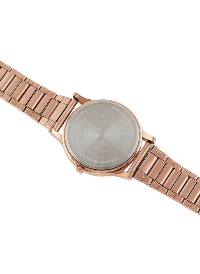 Chumbak - TEAL BY CHUMBAK Analog Aztec Watch Rose Gold - Image 1