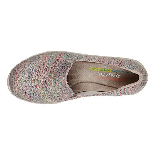 SKECHERS حذاء سكيشرز النسائي ريجgae فيست - لوفر مسطح من القش، بني فاتح، 11 أمريكي - Image 5