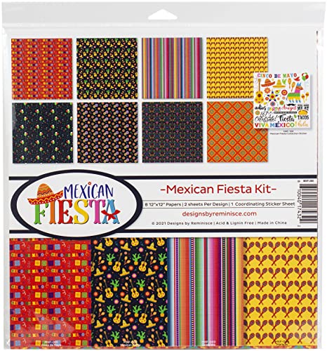Reminisce Mexican Fiesta Scrapbook Collection Kit White 12x12Inch - Image 1