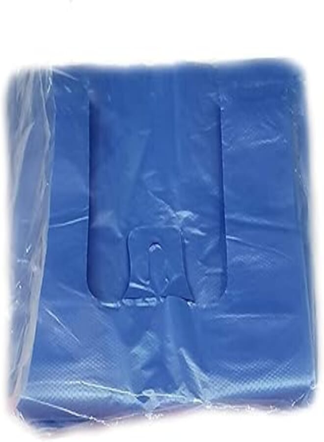 Plastic bag T-shirt, small, blue color