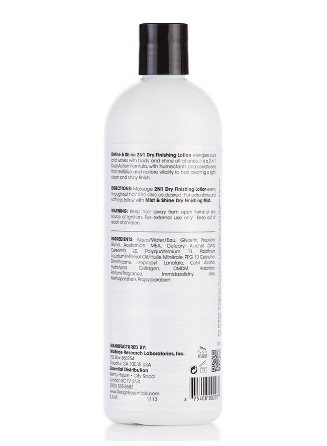 Design Essentials Define & Shine 2N1 Dry Finishing Lotion For Frizzy And Curling Hair 16 Ounce - Image 3