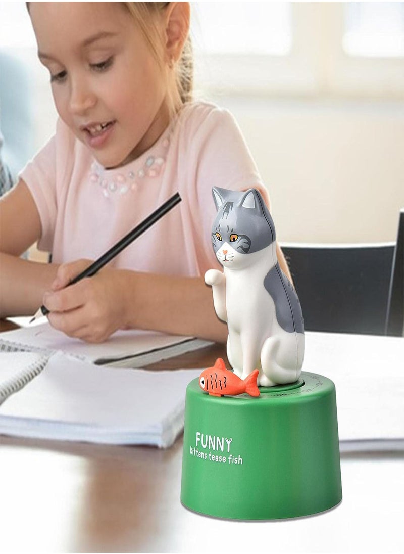 Kitchen Timer Cat - Timers for Classroom,Animal Timer for Kids Wind Up Dial Countdown Loud Alarm Timer for Cooking/Reading/Doing Sports