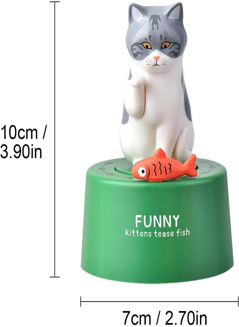 Kitchen Timer Cat - Timers for Classroom,Animal Timer for Kids Wind Up Dial Countdown Loud Alarm Timer for Cooking/Reading/Doing Sports