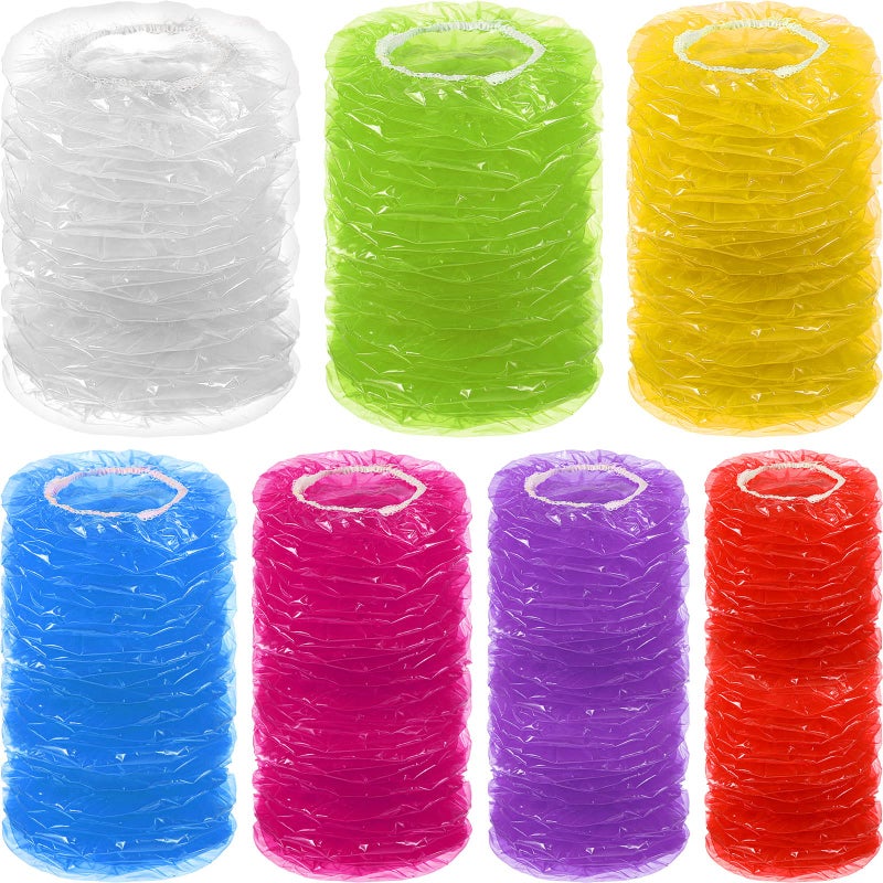 Chumia 280 Pieces Reusable Bowl Covers Elastic Edging 7 Sizes Colorful Food Covers Stretchable Food Storage for Bowls Plates Dish Home Kitchen Outdoor Picnic 