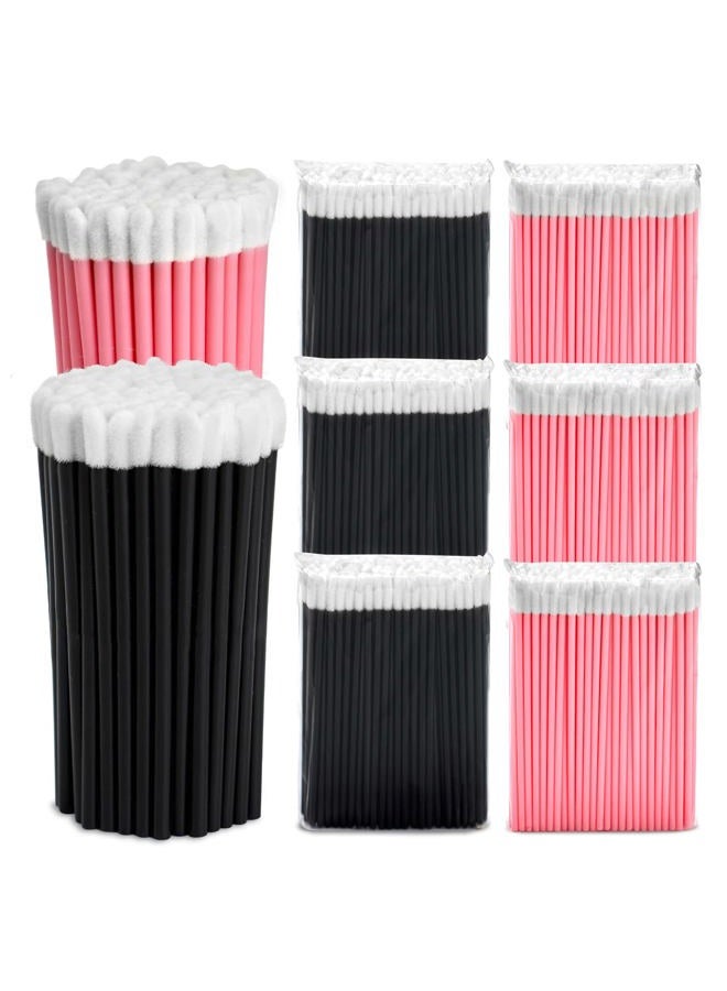 Bcowos Disposable Lip Wands- 200 PCS Lip Applicators Disposable Black & Pink- Disposable Lip Brushes for Makeup, Lip Gloss or Lipstick- Disposable Makeup Applicators Kit - Image 1