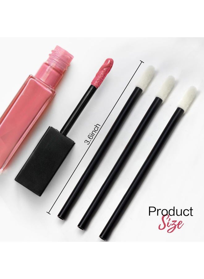 Bcowos Disposable Lip Wands- 200 PCS Lip Applicators Disposable Black & Pink- Disposable Lip Brushes for Makeup, Lip Gloss or Lipstick- Disposable Makeup Applicators Kit - Image 2
