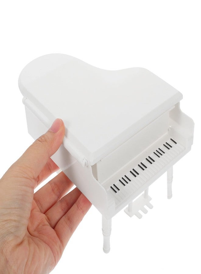 Sewroro Miniature Doll House Piano Set, Mini Piano Model with Chair, White Doll House Furniture for Musical Room Decor, 6. 5 Inch Dollhouse Accessories - Image 5