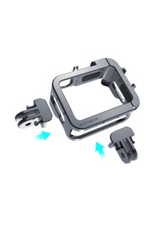 ماركة غير محددة Sunnylife For Insta360 GO 3 قفص أرنب معدني للكاميرا إطار ممتد تبريد أحذية باردة واقية - اللون: مشبك حقيبة الظهر  - Image 4