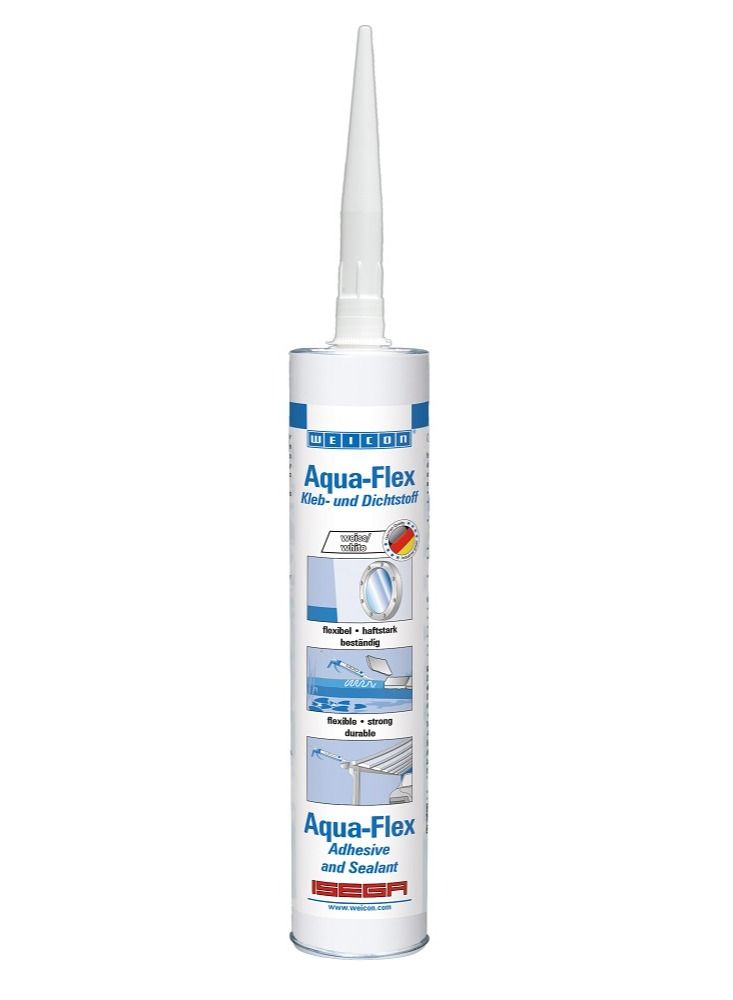 Weicon Aqua-Flex Waterproof Elastic Sealing Adhesive White 310 ml  - Image 1