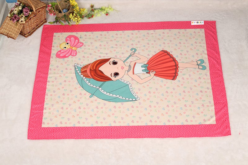 NEW COMERS® Ultra Soft Plush Baby Blanket for Newborn|Ac Room Blanket for Summer|Infants Winter Swaddler|All Season Multiuse Products-90 x 70 cm Pink-Beige-101 - Image 2