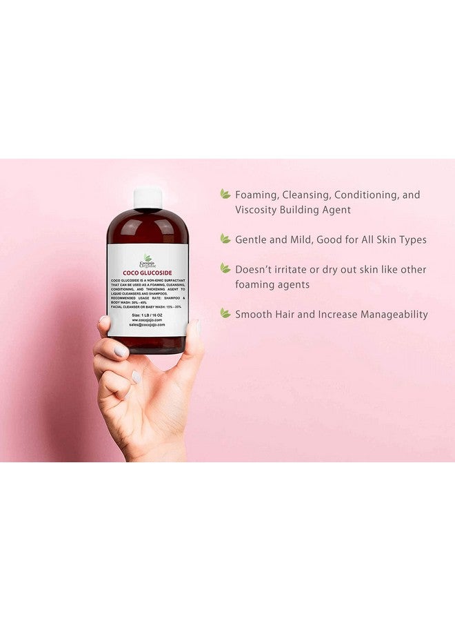 cocojojo Coco Glucoside Surfactant 16 Oz Natural Foaming Cleanser Plant Derived Biodegradable For Formulations And Diy Skin Care For Shower Gels Body Soap Shampoos Face Cleansers - Image 4