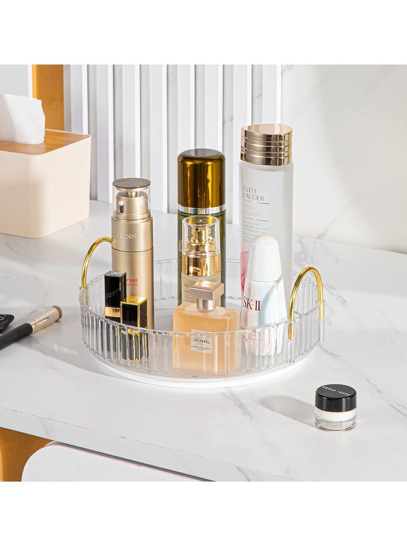 Sharpdo Rotating Makeup Organizer for Vanity, High-Capacity Skincare Clear Make Up Storage Perfume Organizers Cosmetic Dresser Organizer Countertop 360 Spinning - Image 3