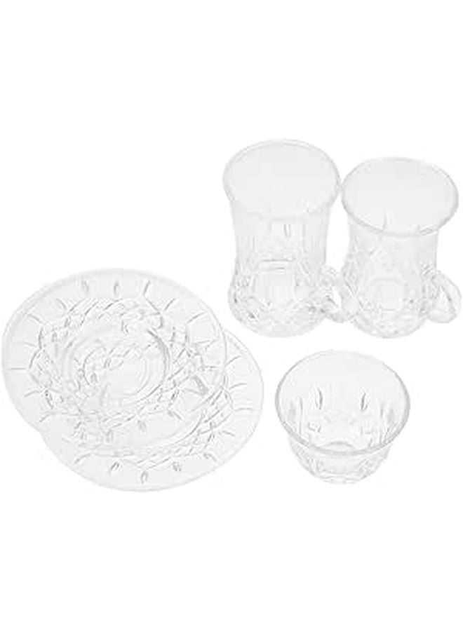 Heat Resistant Glass Turkish Tea Cup Set With Saucer For Hot Drinks Communal Serving - Image 1