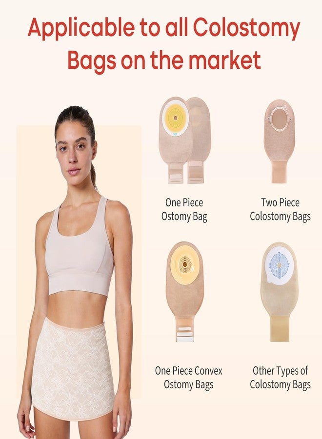 DERAYMI Ostomy Support Garments, Ostomy Wrap Colostomy Bag Covers, Hernia Ostomy Belt for Women Ostomy, Illeostomy, Colostomy, illeostomy, Urostomy Bag Covers (Nude Colored Lace, Medium - Image 3