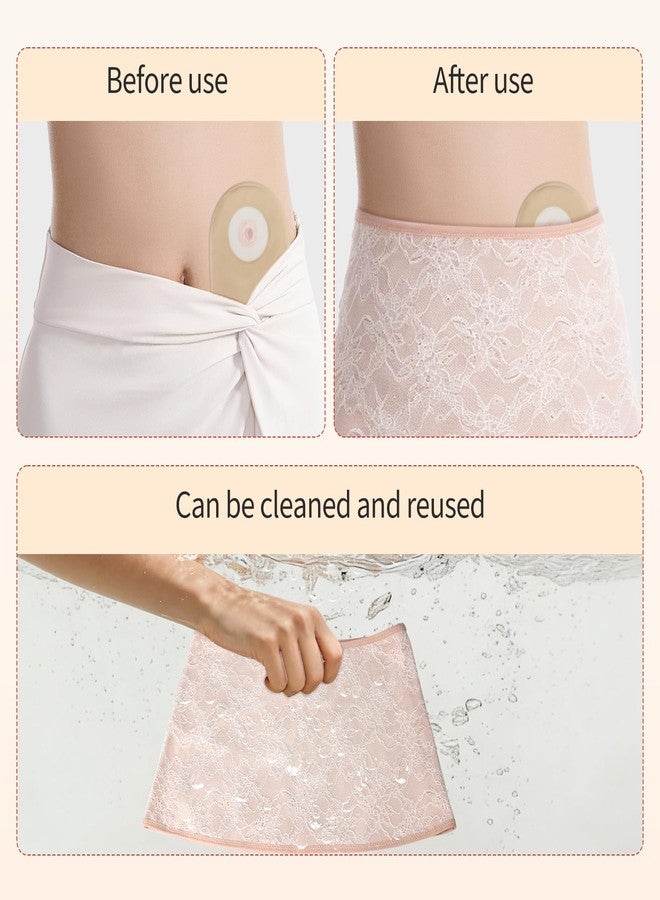 DERAYMI Ostomy Support Garments, Ostomy Wrap Colostomy Bag Covers, Hernia Ostomy Belt for Women Ostomy, Illeostomy, Colostomy, illeostomy, Urostomy Bag Covers (Nude Colored Lace, Medium - Image 4