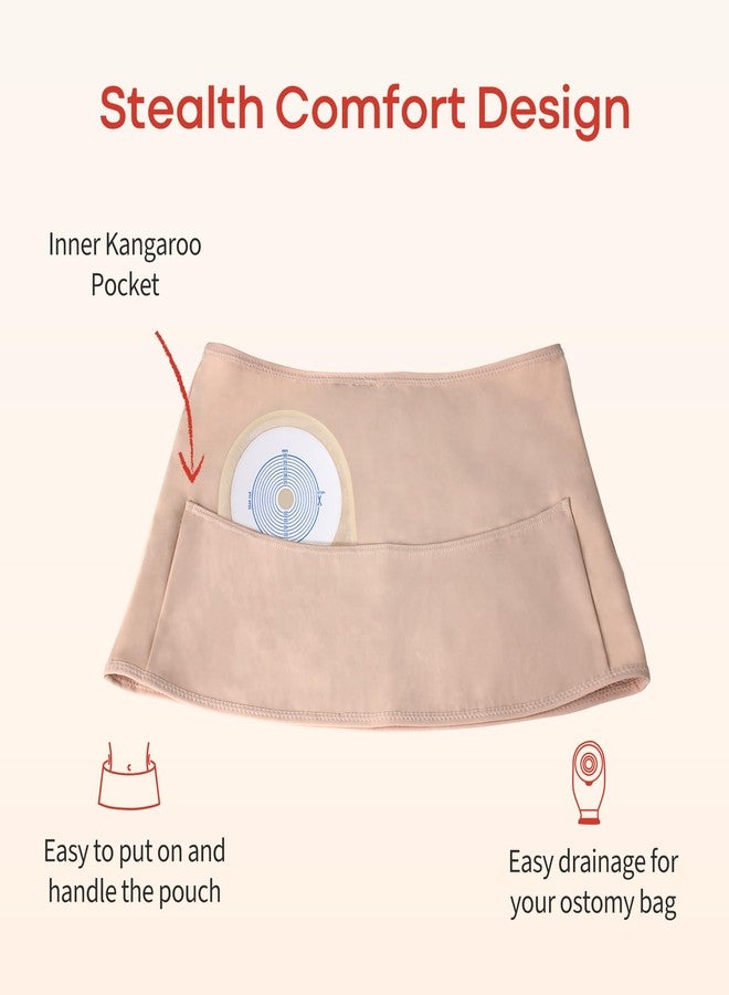 DERAYMI Ostomy Support Garments, Ostomy Wrap Colostomy Bag Covers, Hernia Ostomy Belt for Women Ostomy, Illeostomy, Colostomy, illeostomy, Urostomy Bag Covers (Nude Colored Lace, Medium - Image 5
