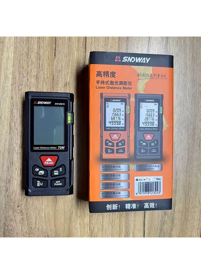 SNDWAY 70m Laser Distance Meter 1968 Inch Range Area Volume Measurement Tool - Image 1