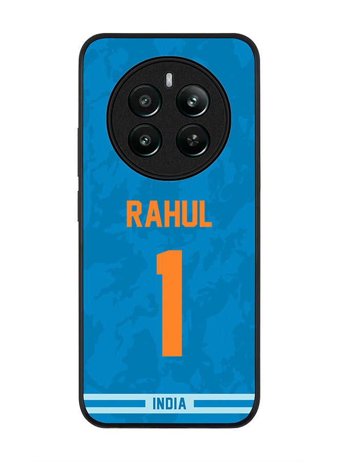 Stylizedd Rugged Black edge case for Realme 12 Plus 5G / Realme 12 4G, Slim fit Case Flexible Anti Drop TPU Gel Thin Cover - Team India KL Rahul, Jersey No 1 - Image 1