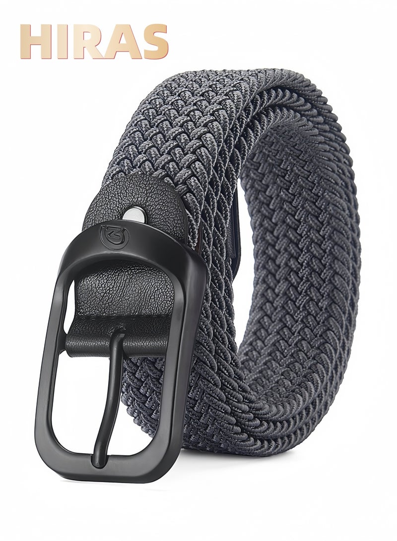 حِرَاس الحزام المُحاك للرجال والسيدات - حزام مرن من قماش الكانفاس مضفر بإبزيم معدني | حزام رسمي وكاجوال للجولف والبناطيل والجينز - Image 1