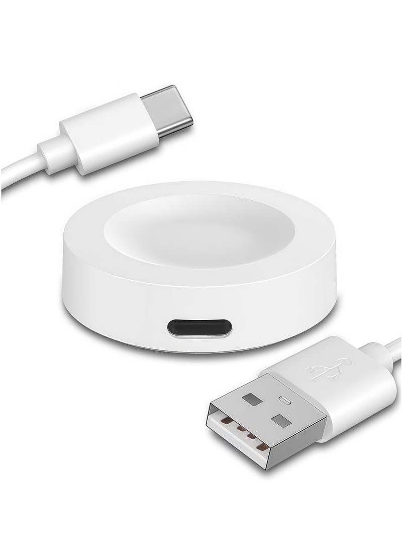 Portable Smart Watch Charger Dock For Huawei Watch GT5 GT4 GT3 GT2 GT5 Pro GT4 Pro GT3 Pro GT2 Pro, USB Magnetic Dock Fast Charger White - Image 4