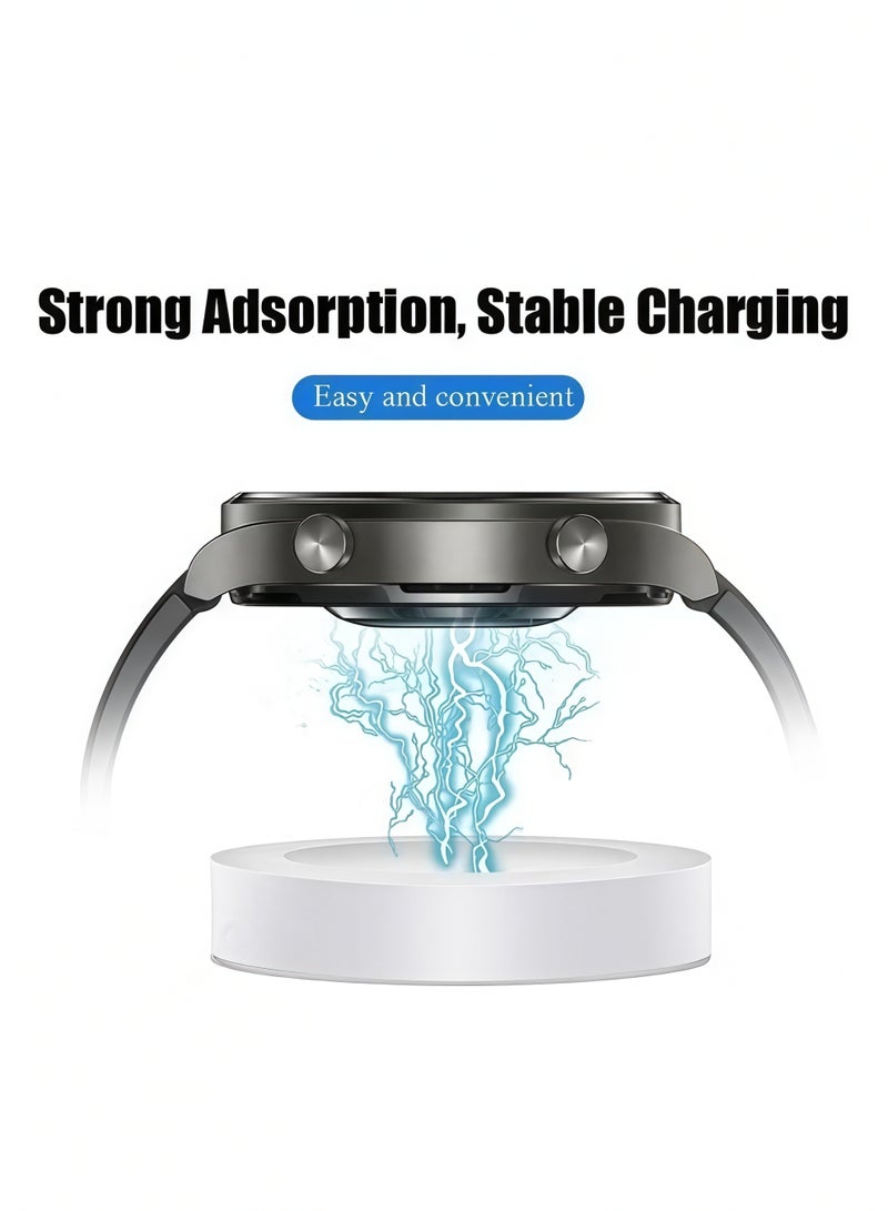 Portable Smart Watch Charger Dock For Huawei Watch GT5 GT4 GT3 GT2 GT5 Pro GT4 Pro GT3 Pro GT2 Pro, USB Magnetic Dock Fast Charger White - Image 5