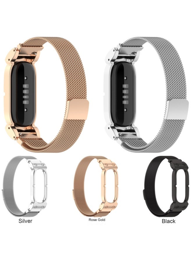 Factory-Used Fitbit Air Smart Watch Band Milanese Magnetic Metal Triple Bead Strap - Image 5