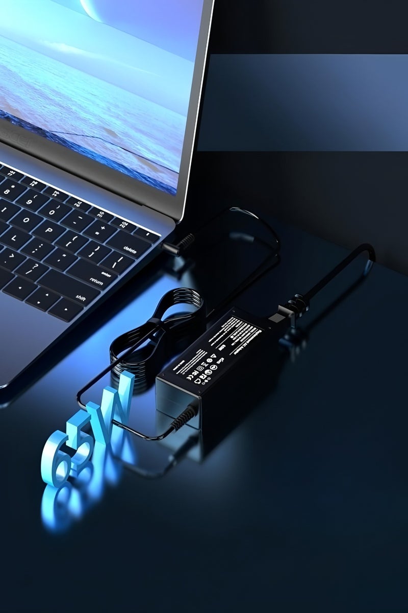 فليفيو شاحن كمبيوتر محمول من HP بقوة 65 واط، محول طاقة 19.5 فولت 3.33 أمبير لأجهزة HP Pavilion x360 11 13 15، وHP EliteBook 840 850 G5، وHP ProBook 430 440 450 455 470 G4 G5 G6 G7 G8، وHP 250 G6 255 G7 710412-001 741727-001 - Image 4