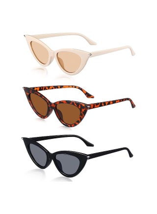 Retro Cat Eye Sunglasses, UV Protection Vintage Goggles Plastic Frame Fashion Womens Sunglasses, 3 Pairs - pzsku/Z518E4F92C18D89C36728Z/45/_/1736762231/8c0f298e-f782-44b9-8078-04298241c04c