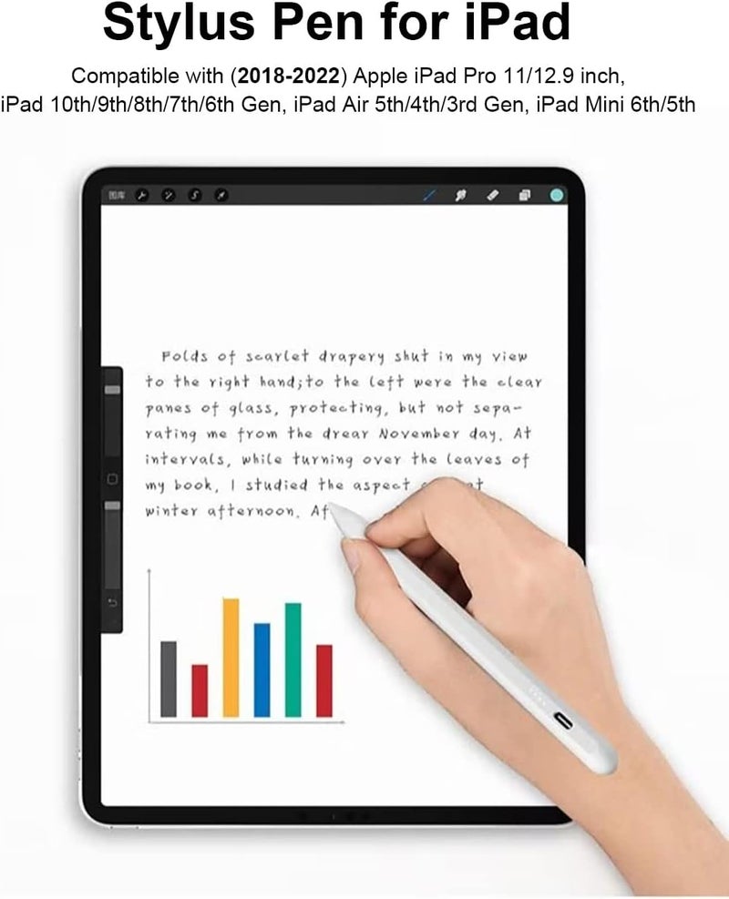 ULHYC قلم لمس عالمي مع مغناطيس لأجهزة أندرويد و iOS و Windows و iPad و Apple Pencil و هواوي ولينوفو وسامسونج والهواتف والأجهزة اللوحية (عالمي) - Image 2