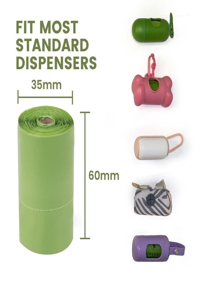 SUPERBIO Handle Tie Dog Poop Bags,12 Rolls,180 Bags,Extra Thick and Strong, OK compost INDUSTRIAL. - Image 4