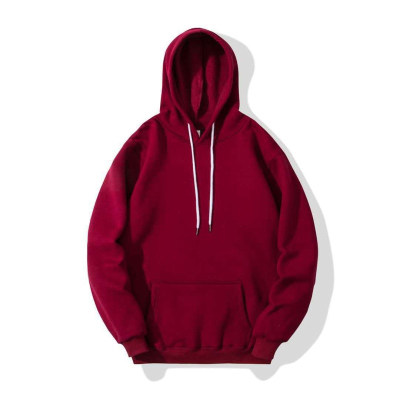 Generic Manufacturers supply mens long-sleeved blank sports sweater to print logo fleece pullover hoodie Orange 