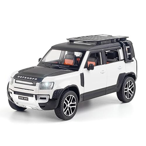 DEZICON 1:24 Defender Toy Cars for Kids Diecast Defender Metal Car Model Pull Back Toy Cars with Sound and Light Openable Door - Image 1