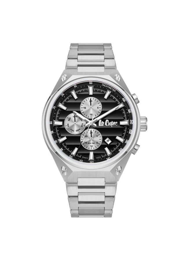 Lee Cooper - Men's Watch, Multi Function Display and Metal Strap - LC08026.350, Black - Image 1