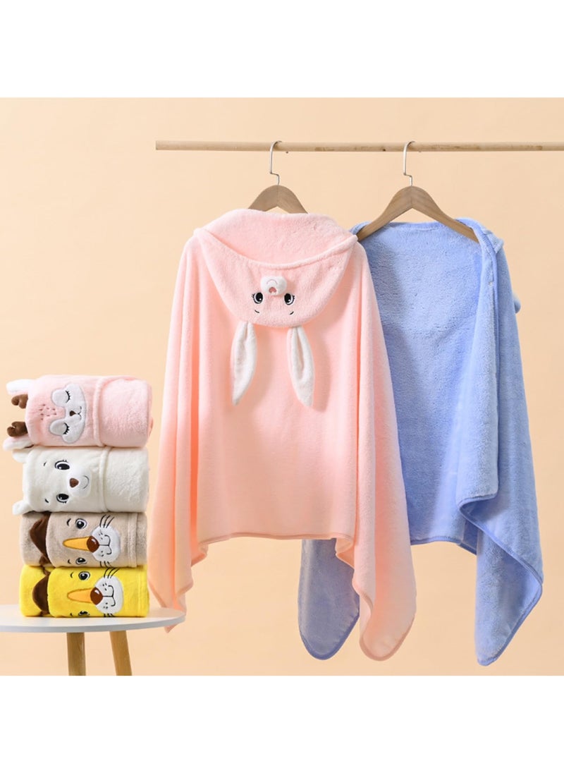 GNAFOTU Cotton Hooded Baby Towel, Cute Baby Bath Towel for Newborns, Infants, Toddlers, Baby Towels with Hood for Girls Boys 80 * 80CM  - Image 4