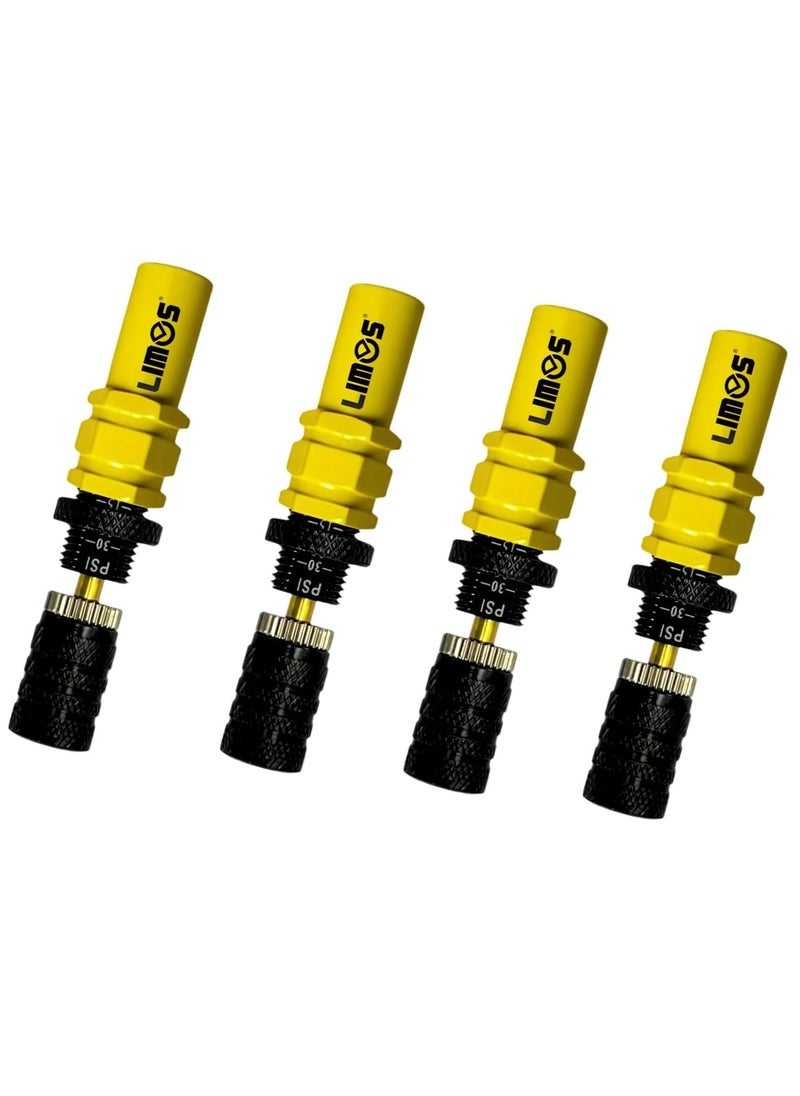 LIMOS 4PCS Tire Deflators – Adjustable 10-30 PSI (0.7–2.1 RAB), Automatic Air Release Valve Kit with Storage Pouch for Off-Road 4x4, Jeep, Truck, ATV, SUV – Pre-Set & Quick Deflation  - Image 3