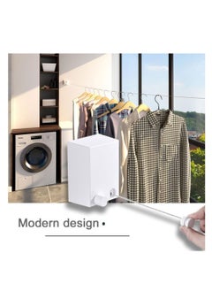 Generic Retractable Clothesline Stainless Steel Clothes Line Wall Mounted Telescopic Laundry Drying Line with 4.2 meters Adjustable Rope for Indoor Outdoor Balcony Laundry Room and Hotel (Silver)  - Image 3