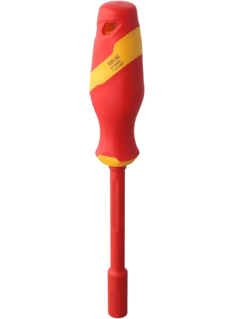 GGOOT 1000-Volt Insulated Nut Inch Driver Set, VDE High-Voltage Hexagonal Socket Wrench, Insulated Hardware Tools, Electrician-Specific Auto Repair Quick Disassembly Wrench (8mm) - Image 3