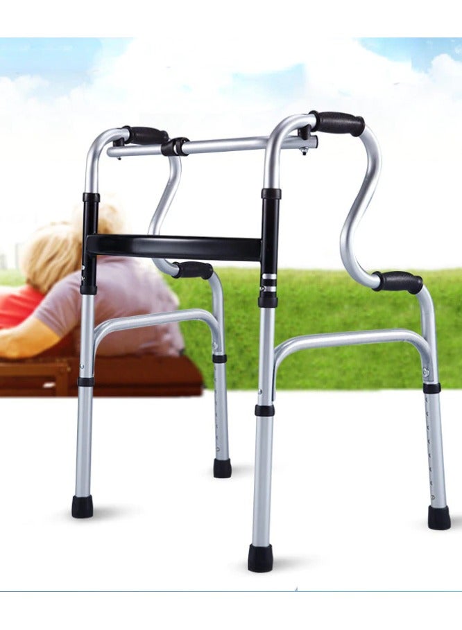 DubaiGallery Aluminum Alloy Walker for The Elderly 3-in-1 Bathing and Travel Aid Pregnant Woman Toilet Height Adjustable Commode Chair - Image 2