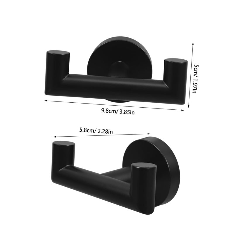 Stainless Steel 2 Pcs Bathroom Wall Towel Rack Dual Person Storage Space Saving Easy To Install Kitchen Towel Hanger - Image 3
