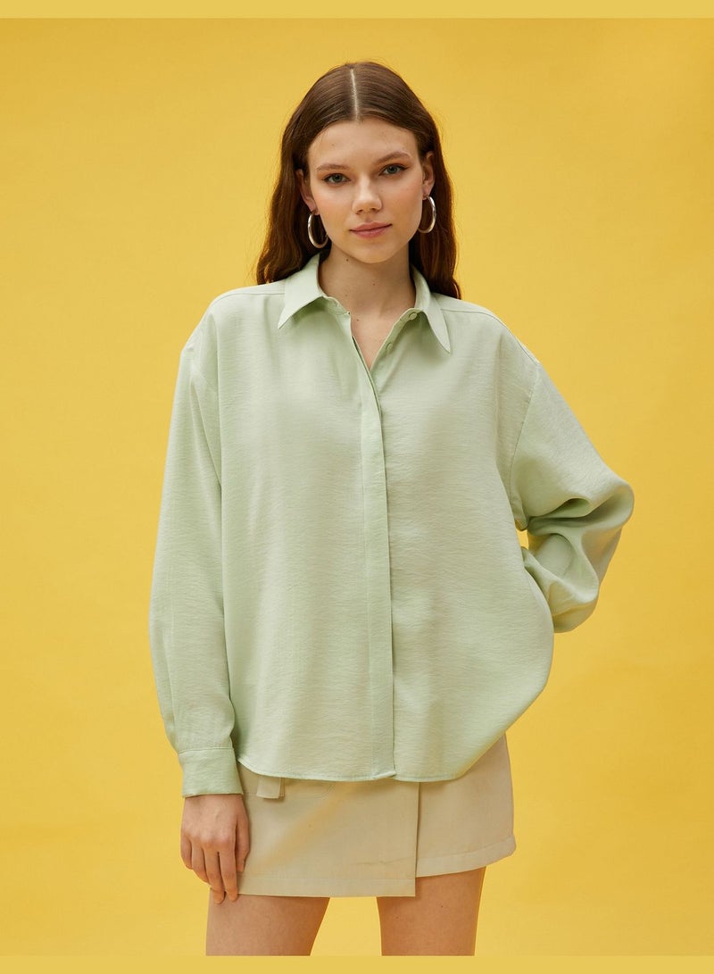 KOTON قميص مودال بأكمام طويلة وقصة مريحة - Image 3